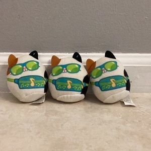 Tiny cats. Three cats. Cute. Baby. Stuffed animal.